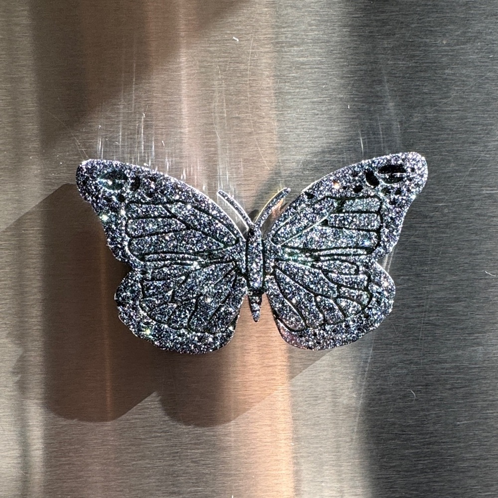 Sparkling pewter Butterfly magnet